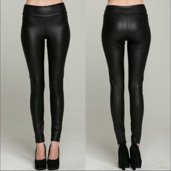 Pants - ✨LAST ONE SALE✨Matte H/WAIST faux leather leggings